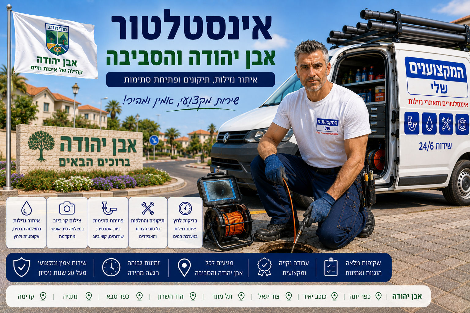 אינסטלטור באבן יהודה – איתור נזילות, פתיחת סתימות ותיקוני אינסטלציה
