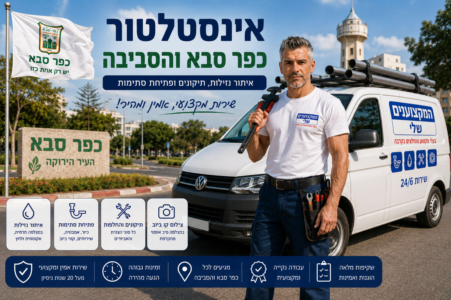 אינסטלטור ומאתר נזילות בכפר סבא והסביבה, המקצוענים שלי