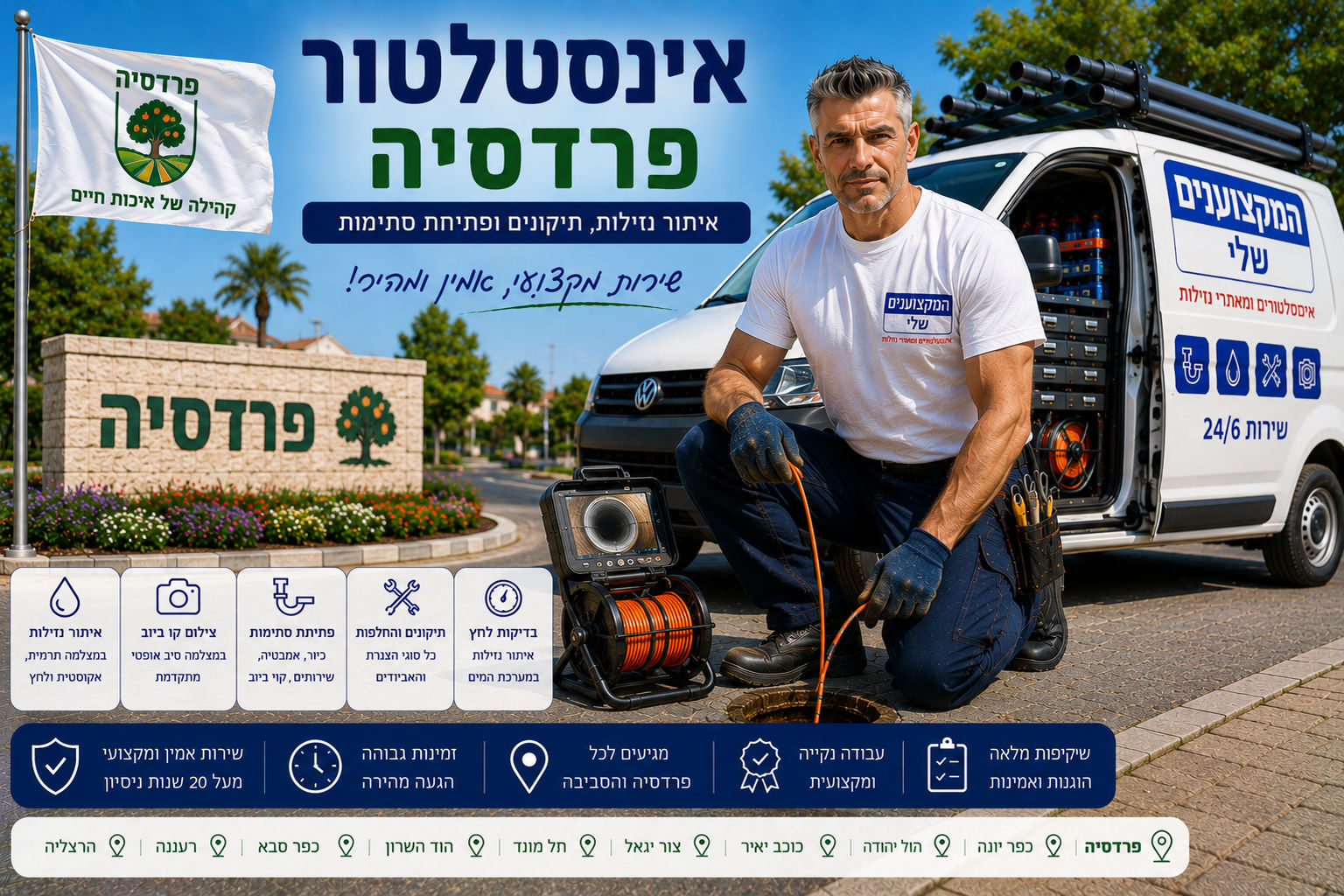 אינסטלטור בפרדסיה – איתור נזילות, פתיחת סתימות ותיקוני אינסטלציה