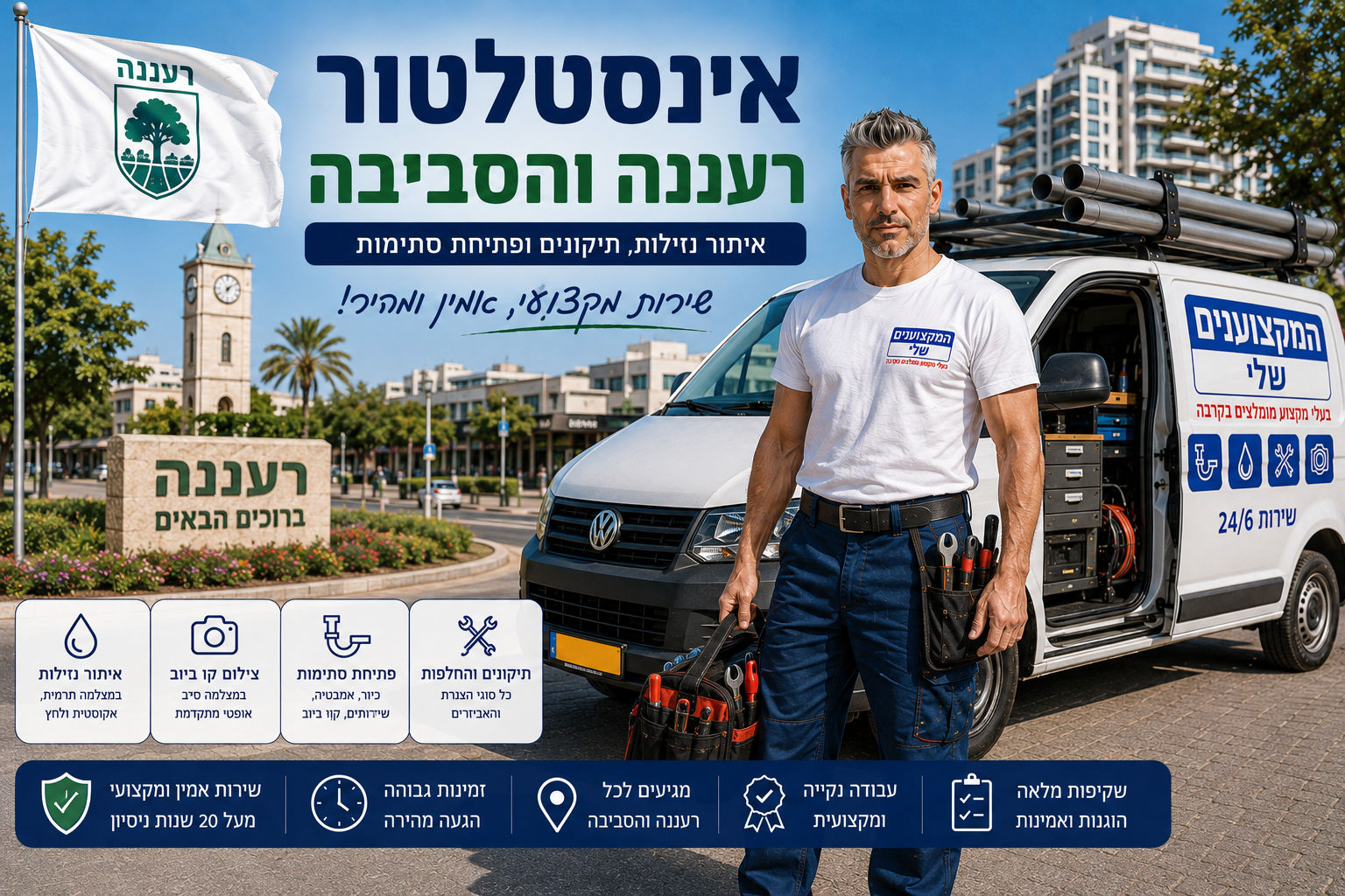 אינסטלטור ומאתר נזילות ברעננה והסביבה, המקצוענים שלי