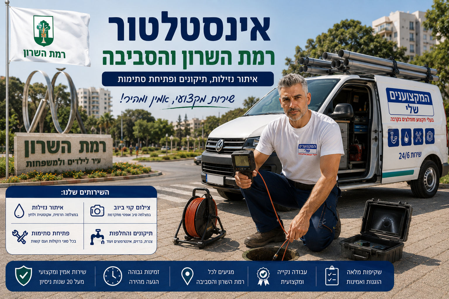 אינסטלטור ומאתר נזילות ברמת השרון והסביבה, המקצוענים שלי