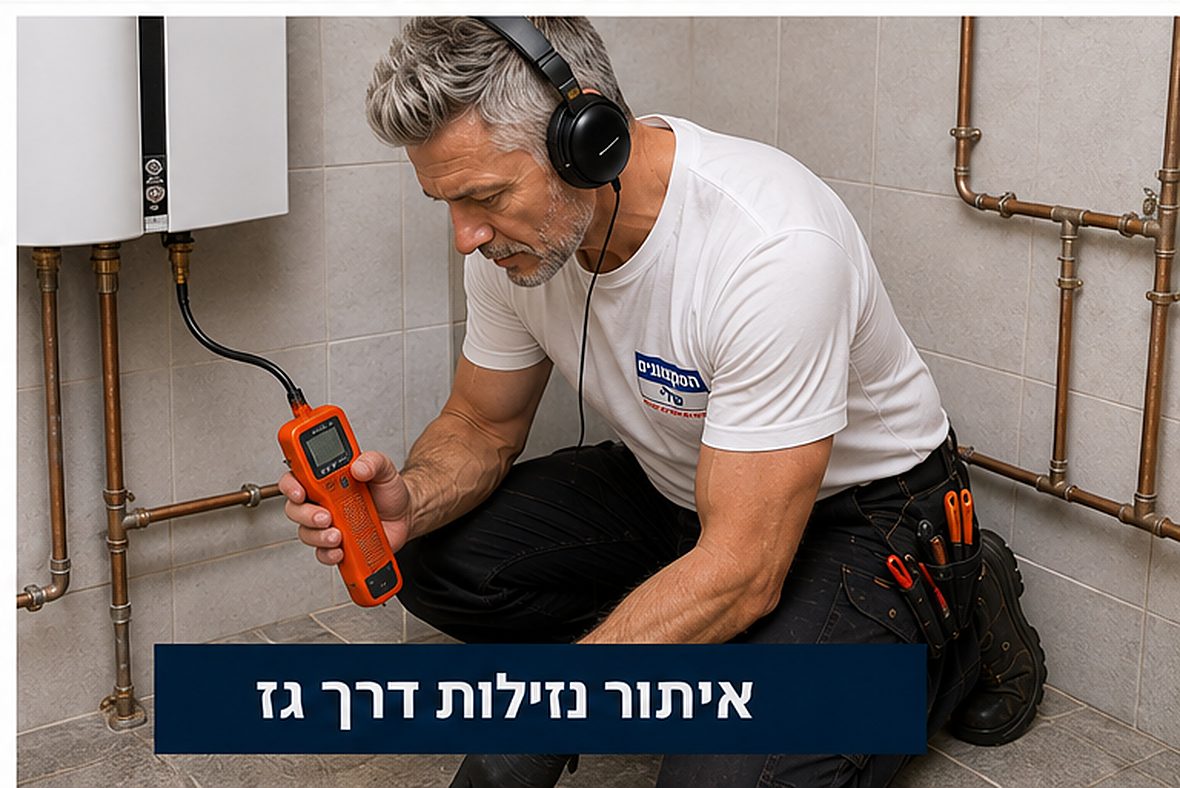 איתור נזילה בצנרת נחושת בעזרת גלאי גז עוקב