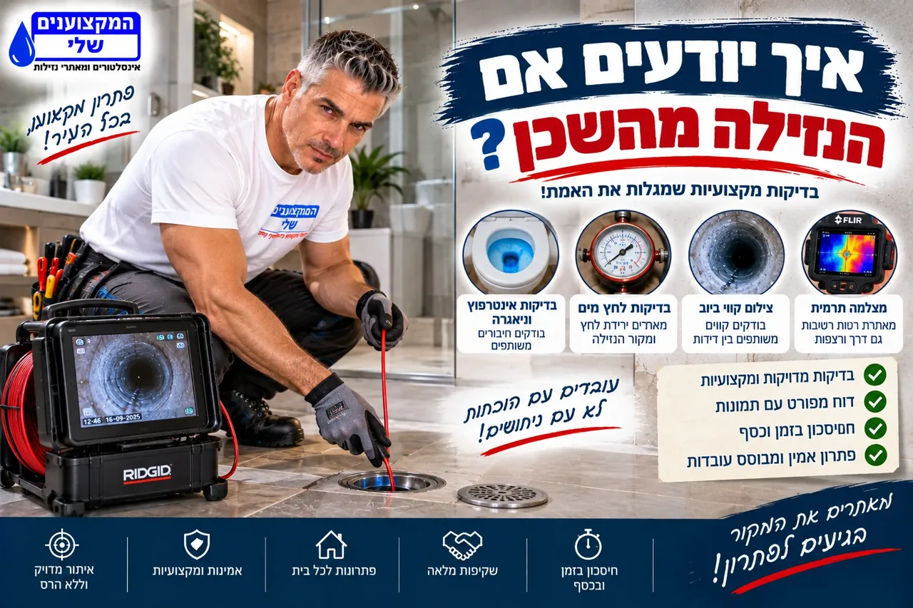 איך יודעים אם הנזילה מהשכן - צילום קווי ביוב, בדיקות לחץ מים ובדיקת אינטרפוץ וניאגרה