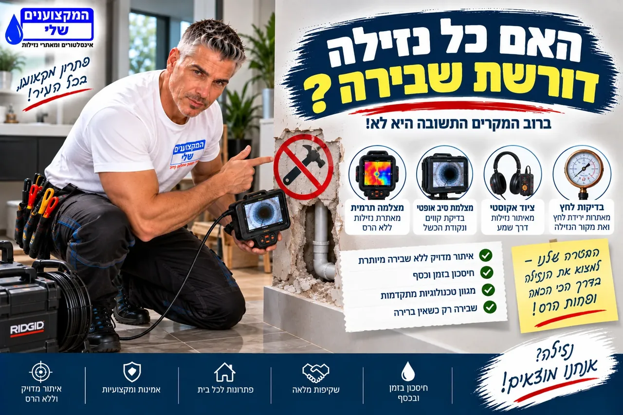 האם כל נזילה דורשת שבירה - ברוב המקרים התשובה היא לא