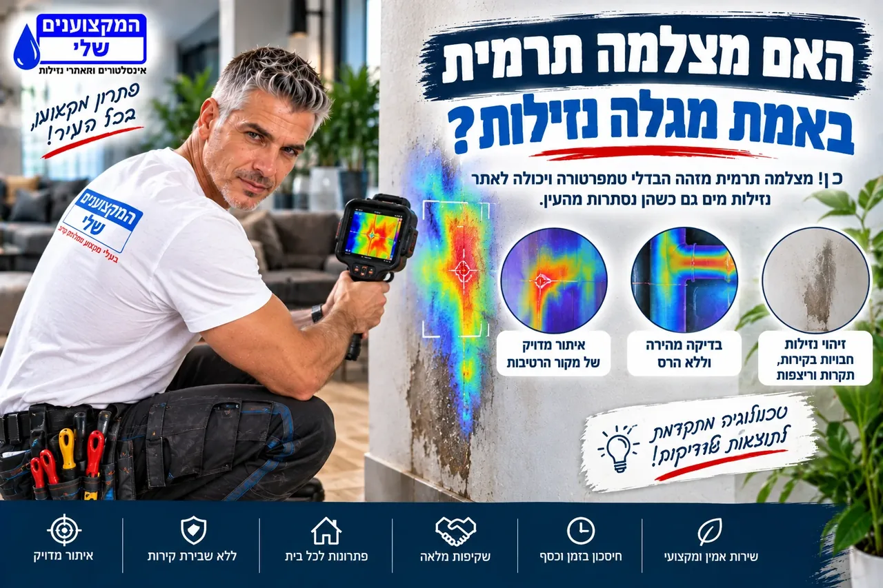 האם מצלמה תרמית באמת מגלה נזילות - זיהוי הפרשי טמפרטורה בקיר רטוב