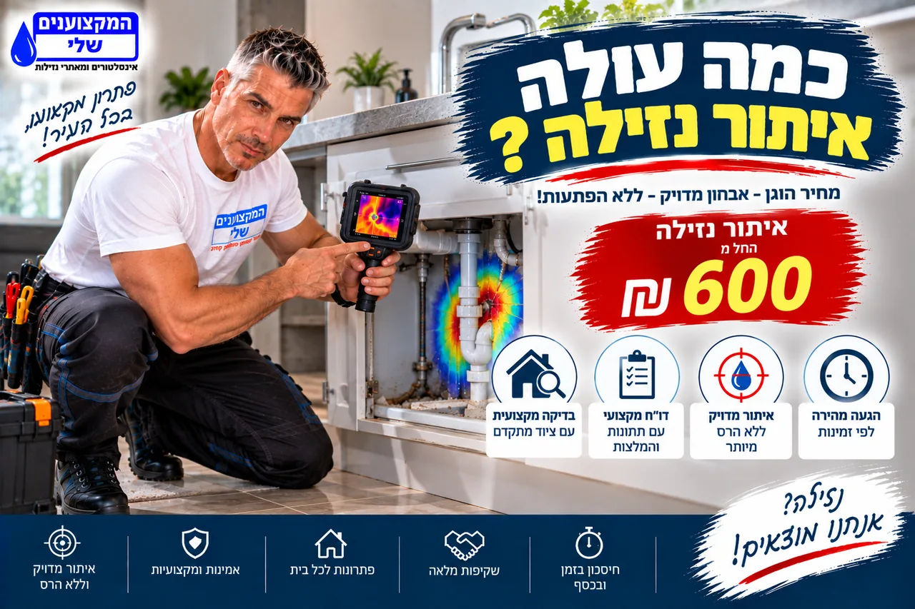 כמה עולה איתור נזילה - מחיר איתור נזילה החל מ-600 ש