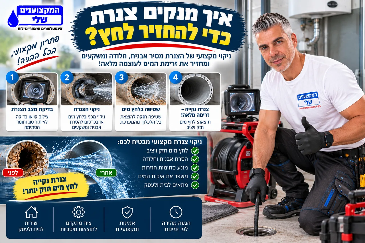 איך מנקים צנרת כדי להחזיר לחץ - בדיקת מצב הצנרת, ניקוי מכני, שטיפה בלחץ מים וצנרת נקייה