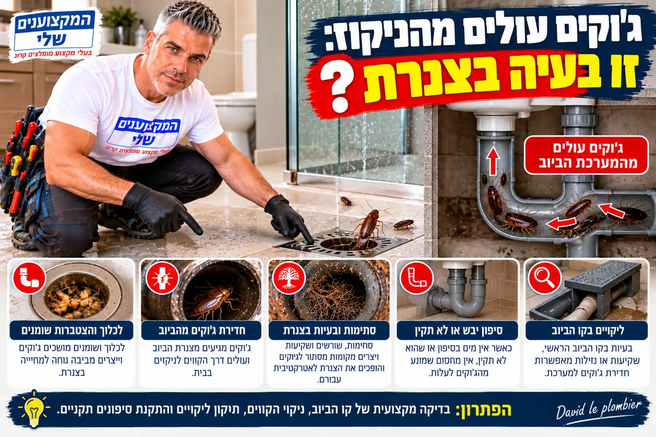 ג׳וקים עולים ממחסום רצפה ומקו הביוב והסיבות לכך, המקצוענים שלי