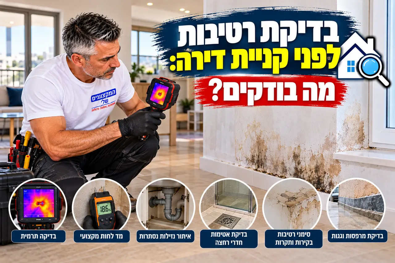 בדיקת רטיבות בדירה לפני קנייה, מצלמה תרמית ומד לחות, המקצוענים שלי