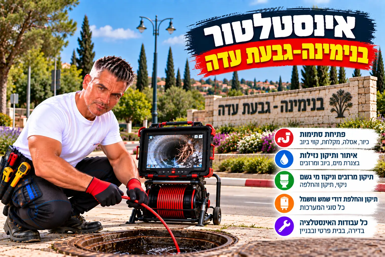 אינסטלטור בבנימינה-גבעת עדה – המקצוענים שלי: פתיחת סתימות, איתור ותיקון נזילות, מרזבים, אסלות ודודים
