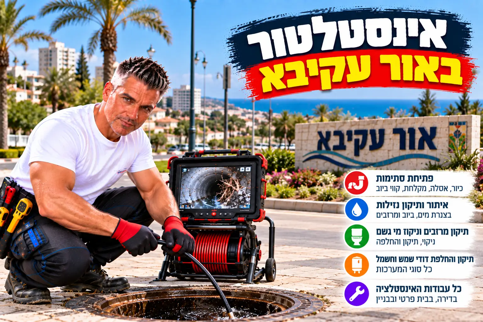אינסטלטור באור עקיבא – המקצוענים שלי: פתיחת סתימות, איתור ותיקון נזילות, מרזבים, אסלות ודודים