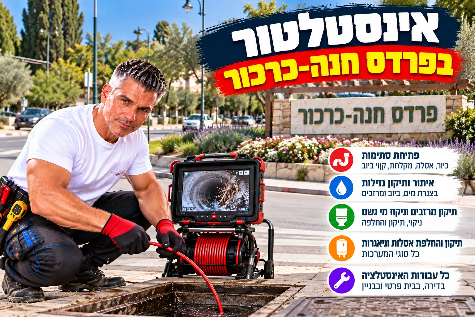 אינסטלטור בפרדס חנה-כרכור – המקצוענים שלי: פתיחת סתימות, איתור ותיקון נזילות, מרזבים, אסלות ודודים