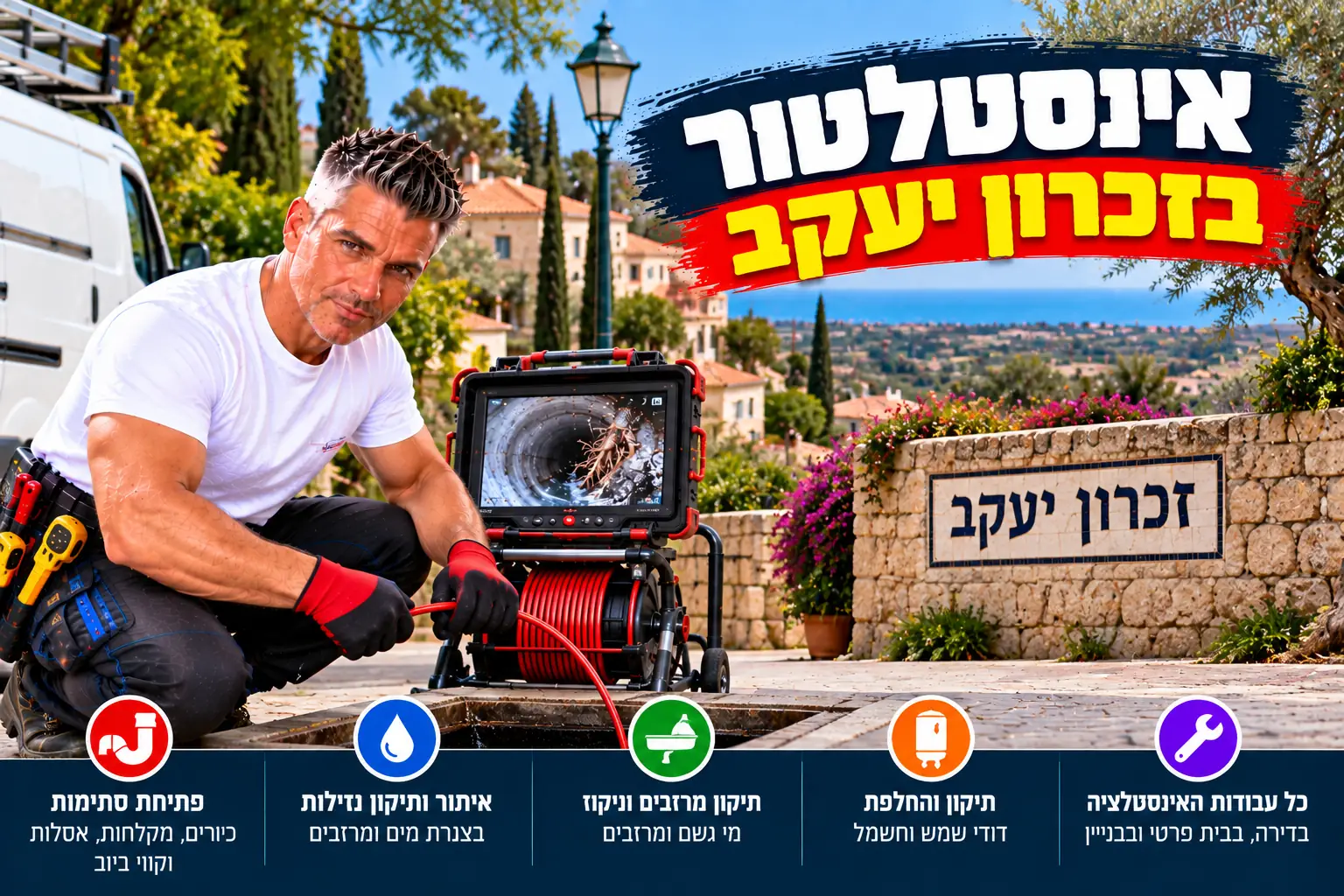 אינסטלטור בזכרון יעקב – המקצוענים שלי: פתיחת סתימות, איתור ותיקון נזילות, מרזבים, אסלות ודודים
