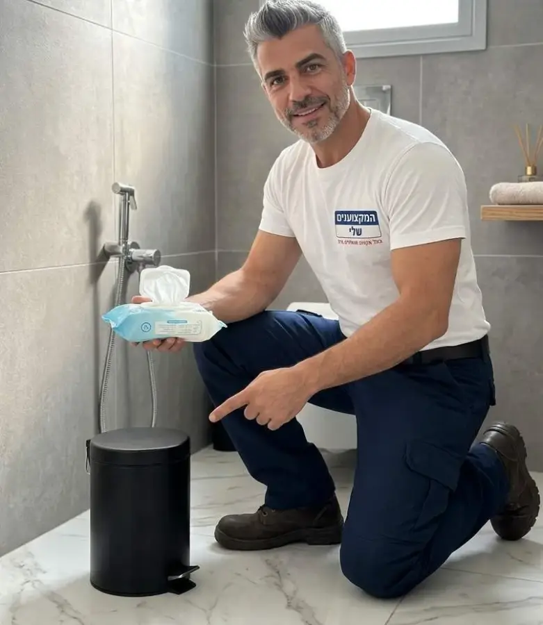 מגבונים ליד האסלה גורמים לסתימה